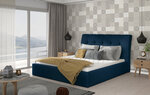 Кровать NORE Inge 12, 200x200 см, синяя