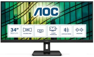 AOC Q34E2A, 34" цена и информация | Мониторы | kaup24.ee