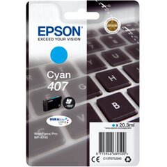 Картридж с оригинальными чернилами Epson 407 голубой цена и информация | Картриджи для струйных принтеров | kaup24.ee