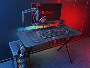 Компьютерный игровой стол Genesis Holm 300 RGB, черный цена и информация | Компьютерные, письменные столы | kaup24.ee