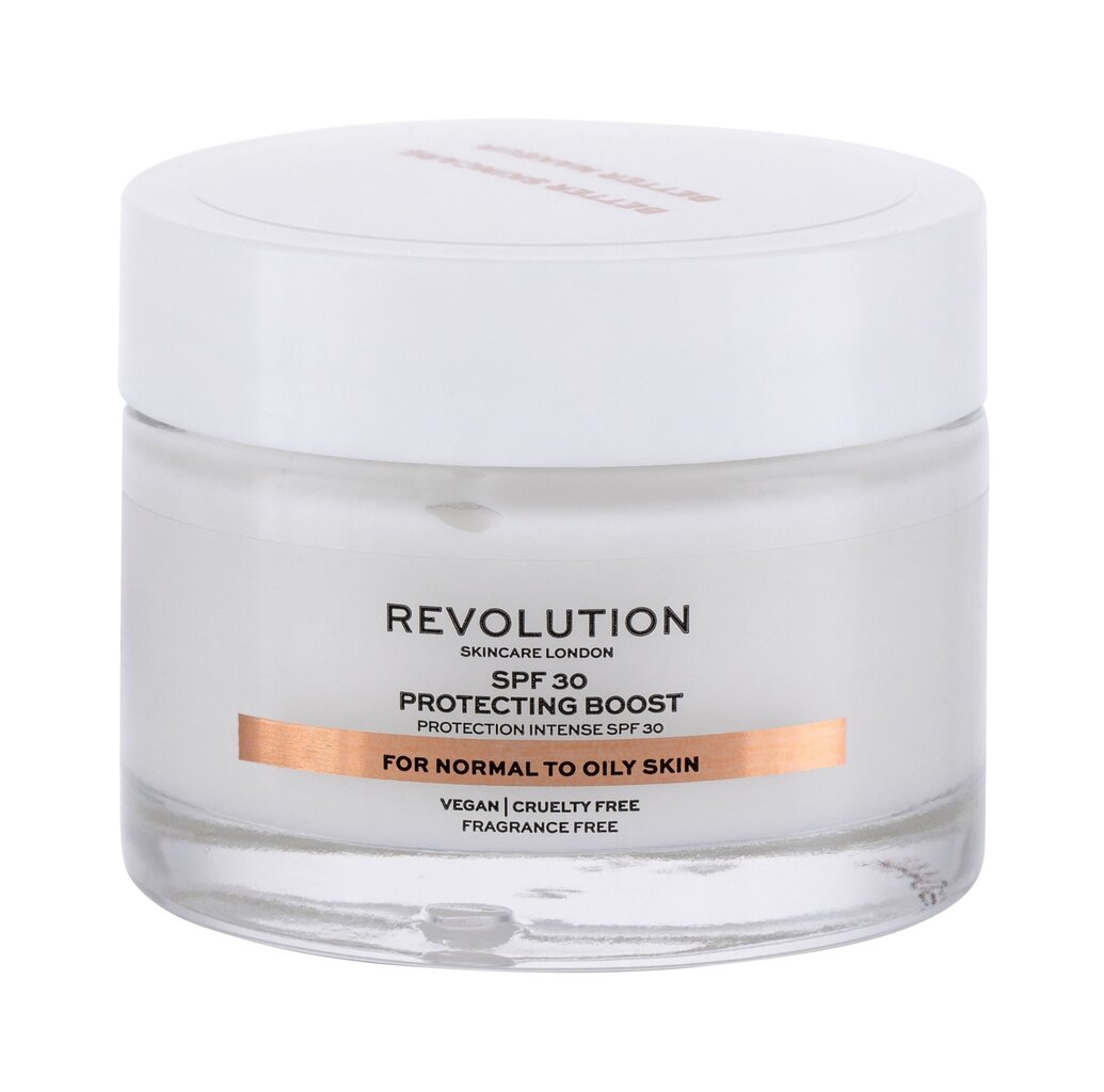 Niisutav näokreem Revolution Skincare Protecting Boost SPF30, 50 ml hind ja info | Näokreemid | kaup24.ee