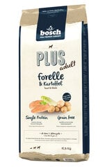 Kuivtoit koertele Bosch Petfood Plus HPC+ Trout teraviljavaba (üks valk) 12,5 kg цена и информация | Сухой корм для собак | kaup24.ee