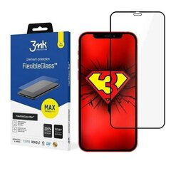 3MK FlexibleGlass Max защитное стекло для Apple iPhone 12 Pro Max, черное цена и информация | Защитные пленки для телефонов | kaup24.ee