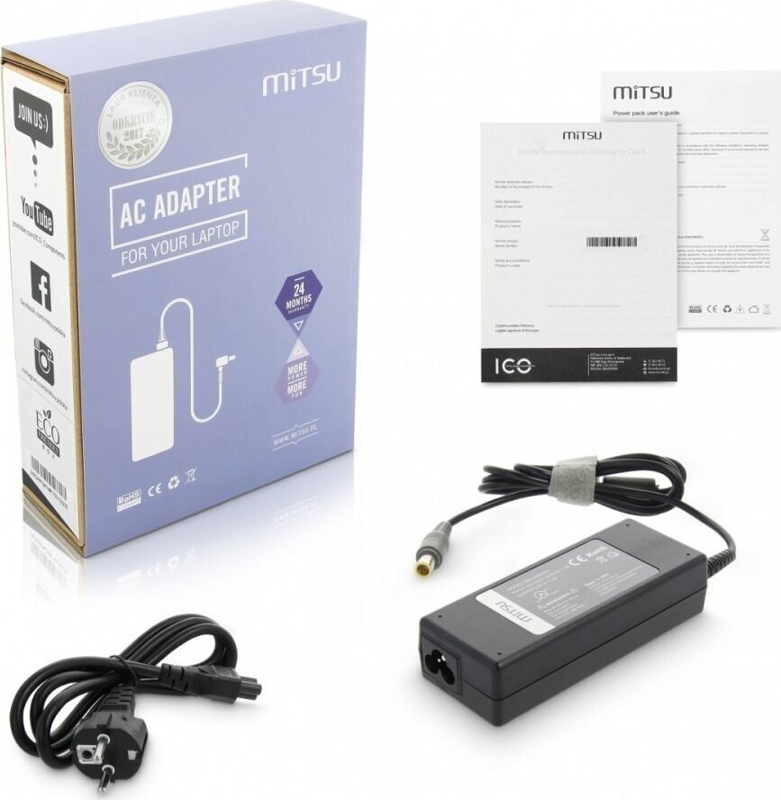 Mitsu 20V, 4.5A цена и информация | Sülearvutite laadijad | kaup24.ee