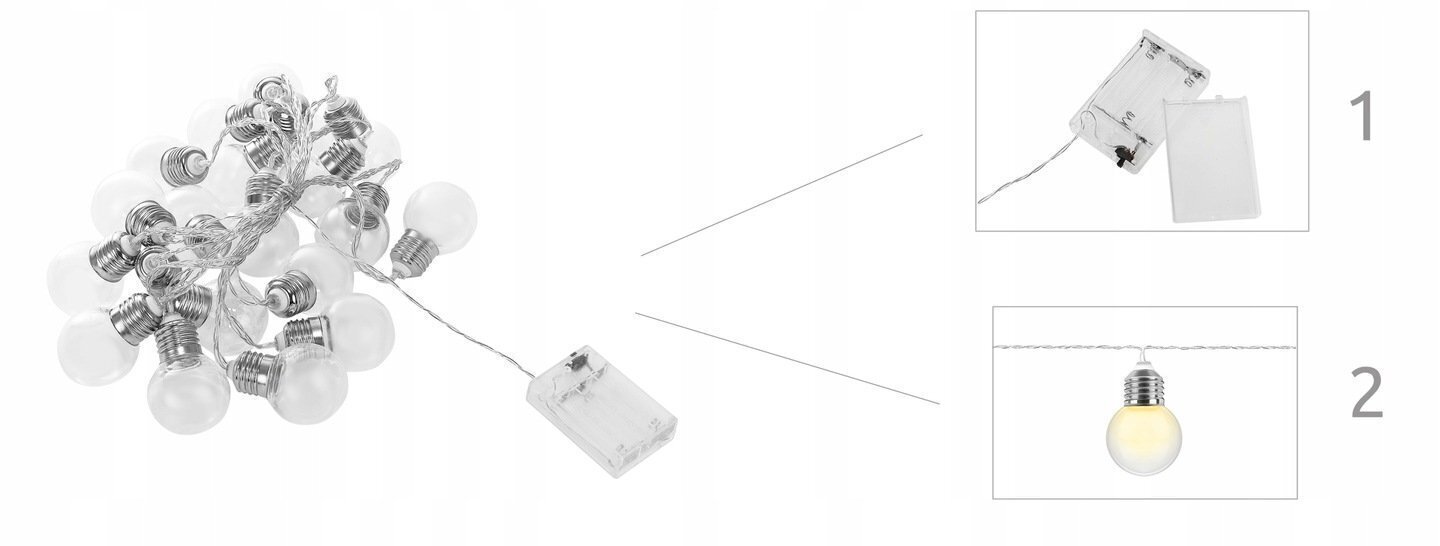 Valguskett Retro, 20 LED hind ja info | Jõulutuled | kaup24.ee