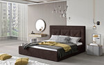 Кровать NORE Cloe 02, 200x200 см, темно-коричневая