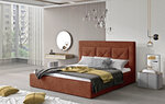 Кровать NORE Cloe 03, 200x200 см, красная