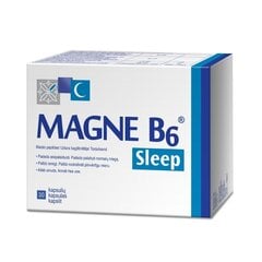 Une toidulisand Magne B6 Sleep, kapslid N30 hind ja info | Vitamiinid, toidulisandid, preparaadid tervise heaoluks | kaup24.ee