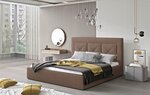 Кровать NORE Cloe 07, 200x200 см, коричневая