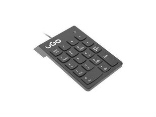 Клавиатура UGO NUMERIC KEYBOARD ASKJA K140 (USB) BLACK цена и информация | Клавиатура с игровой мышью 3GO COMBODRILEW2 USB ES | kaup24.ee