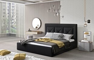 Кровать NORE Cloe 23, 200x200 см, черная цена и информация | Кровати | kaup24.ee