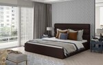 Кровать NORE Caramel 24, 200x200 см, темно-коричневая