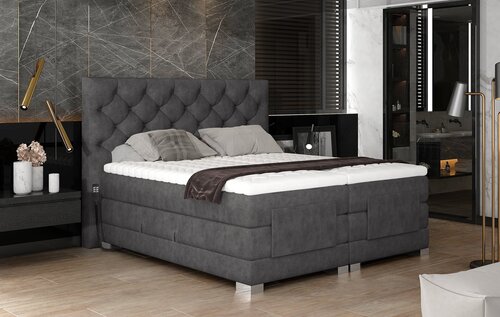 Электрическая кровать NORE Clover 04, 180x200, серая цена и информация | Кровати | kaup24.ee