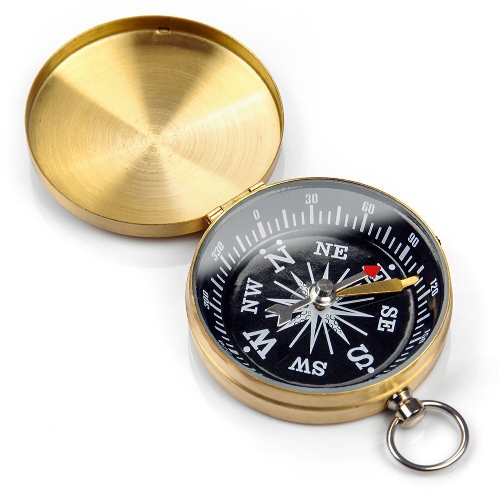 Metallist kompass Meteoor, kuldne цена и информация | Kompassid | kaup24.ee