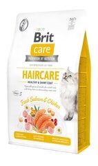 Brit Care Cat Grain-Free Haircare Healthy & Shiny coat kassitoit 2 kg hind ja info | Kuivtoit kassidele | kaup24.ee