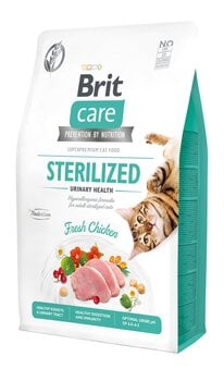 Brit Care Cat Grain-Free Sterilized Urinary Health полноценный корм для кошек 2кг цена и информация | Сухой корм для кошек | kaup24.ee