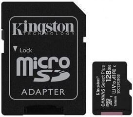 Карта памяти Kingston SDCS/128 GB Canvas Plus цена и информация | Карты памяти для телефонов | kaup24.ee