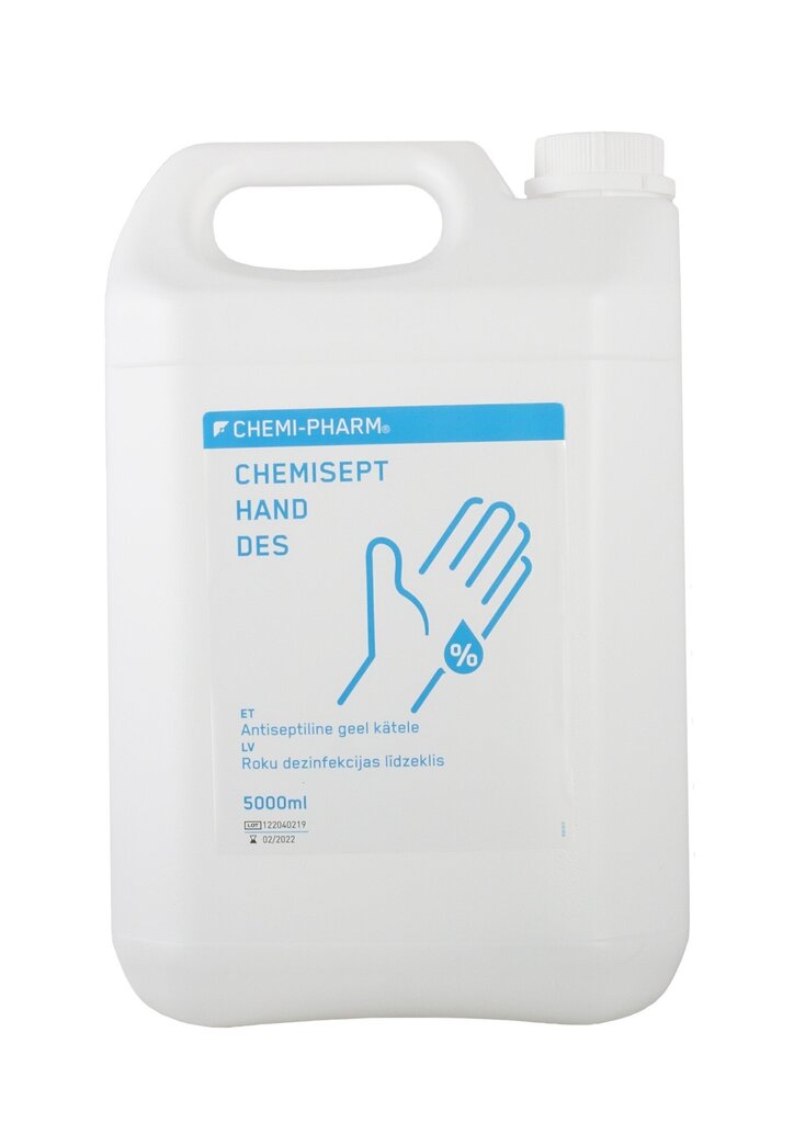 Käte desinfitseerimisvahend 5000 ml Chemisept Hand Des (geel), Chemi-Pharm hind ja info | Esmaabi | kaup24.ee