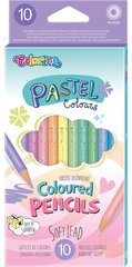 Цветные карандаши Colorino Pastel, 10 пастельных цветов цена и информация | Принадлежности для рисования, лепки | kaup24.ee