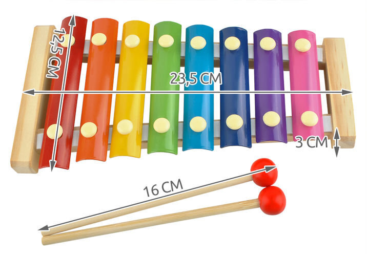Värviline ksülofon цена и информация | Arendavad mänguasjad | kaup24.ee