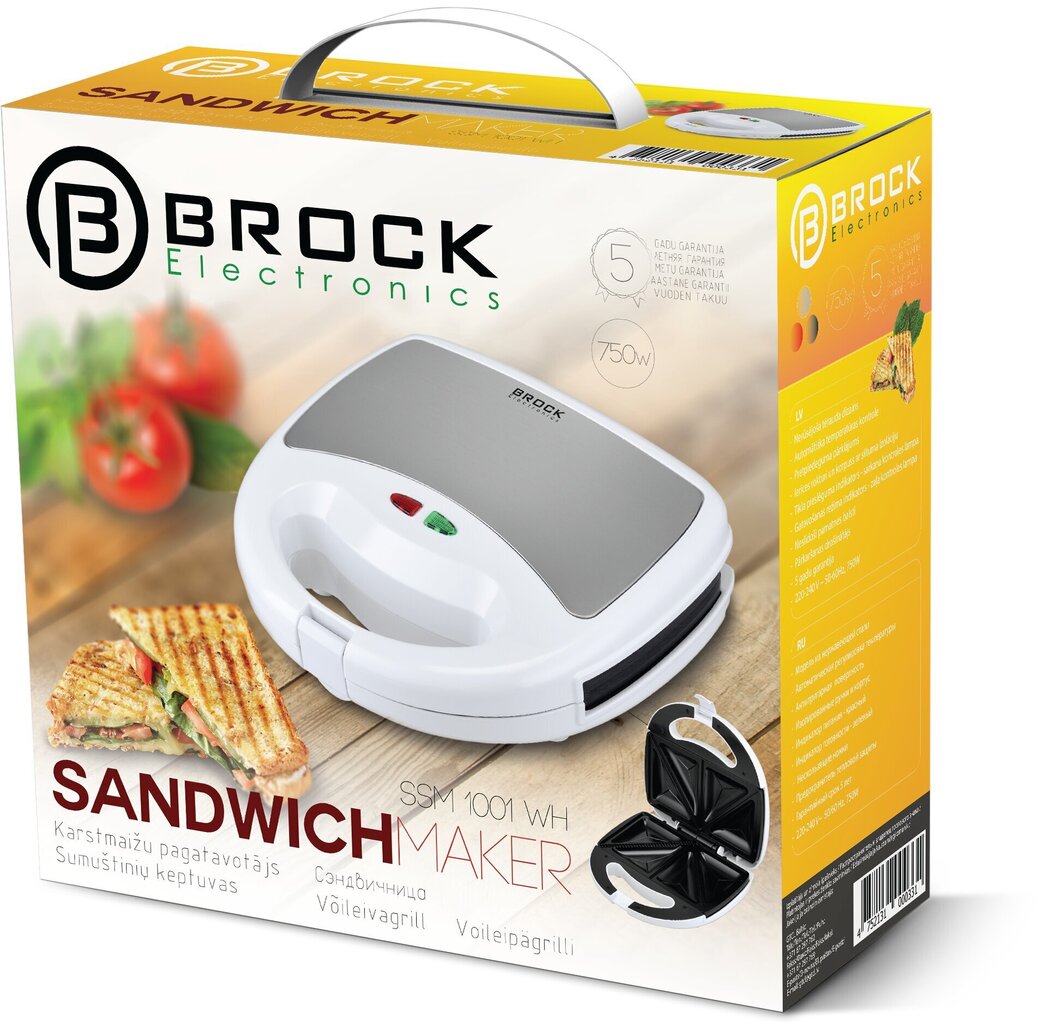 Brock SSM 1001 WH hind ja info | Võileivagrillid | kaup24.ee