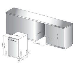 Whirlpool WSBO3O23PFX цена и информация | Посудомоечные машины | kaup24.ee