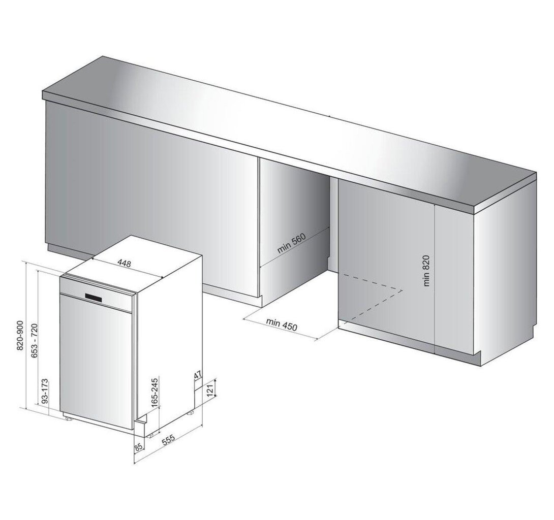 Whirlpool WSBO3O23PFX цена и информация | Nõudepesumasinad | kaup24.ee