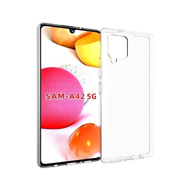 Silikoonist telefoniümbris Fusion Ultra Back Case 1 mm Protect Silicone Case Samsung Galaxy A42 5G läbipaistev hind ja info | Telefoni kaaned, ümbrised | kaup24.ee