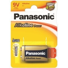 Батарейки Panasonic Alkaline 6LR61 (9В) цена и информация | Батарейки | kaup24.ee