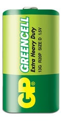 GP Greencell patarei R20 (D) hind ja info | Patareid | kaup24.ee