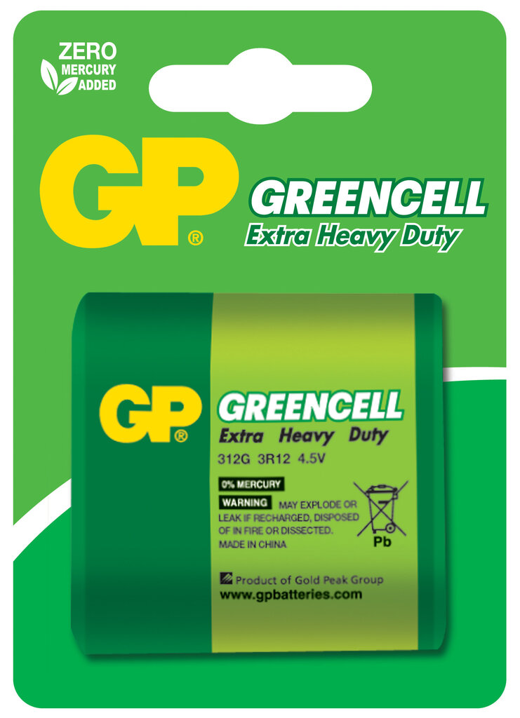 GP Greencell patarei R312 (4.5V) цена и информация | Patareid | kaup24.ee