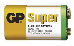 Aккумулятор GP Super 6LR61 (9V) цена и информация | Батарейки | kaup24.ee