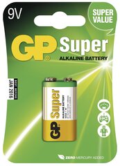 Aккумулятор GP Super 6LR61 (9V) цена и информация | Батарейки | kaup24.ee