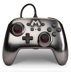 PowerA Super Mario hõbedane juhtmega kontroller Nintendo Switchile hind ja info | Mängupuldid | kaup24.ee