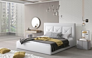 Кровать NORE Cloe 24, 200x200 см, белая цена и информация | Кровати | kaup24.ee