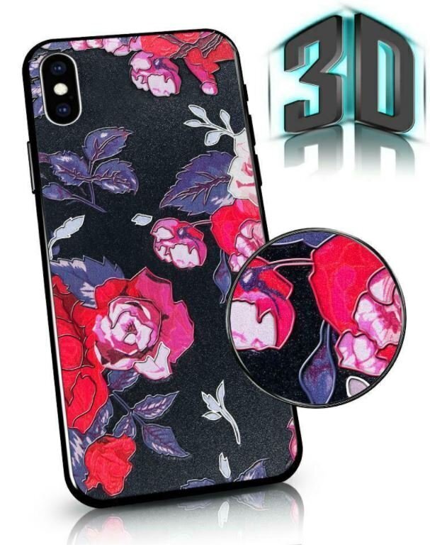 Telefoniümbris Mocco Flowers Apple Iphone 7 / 8, Black цена и информация | Telefoni kaaned, ümbrised | kaup24.ee