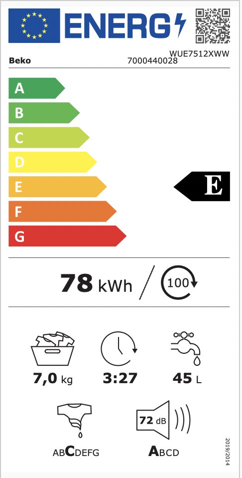 Beko WUE7512XWW цена и информация | Pesumasinad | kaup24.ee