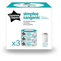 Мешки для мусора Tommee Tippee Sangenic Simplee 3 штук цена и информация | Пеленки | kaup24.ee