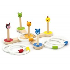 Laste puidust mäng „Viska rõngast” цена и информация | Развивающие игрушки | kaup24.ee