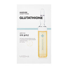 Missha helendav kangamask "Glutatioon", 27 ml hind ja info | Näomaskid, silmamaskid | kaup24.ee