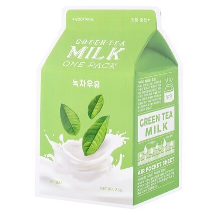 A'pieu näomask "Green Tea Milk", 21 g цена и информация | Näomaskid, silmamaskid | kaup24.ee