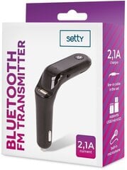 Автомобильный радиоприемник Bluetooth 5.0 / microSD / USB / AUX / 2.1A  / Setty TFM-02 FM-передатчик, черный цена и информация | FM модуляторы, FM трансмиттер | kaup24.ee