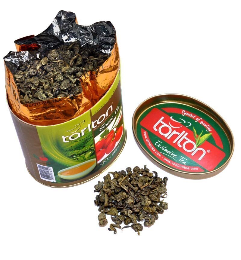 Goji marjade ja Mandlitega Tseilon Roheline suureleheline tee Tarlton, 100g hind ja info | Tee | kaup24.ee