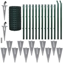 Euroaia komplekt naastudega, 25x1,7m, teras, roheline hind ja info | Aiad ja tarvikud | kaup24.ee