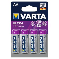 Varta liitiumpatareid Ultra AA (4 tk) hind ja info | Varta Arvutid ja IT- tehnika | kaup24.ee