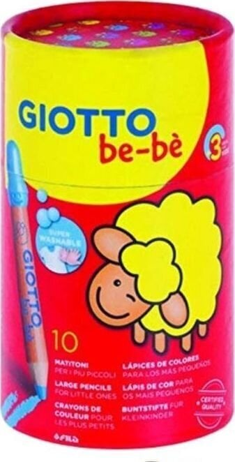 Paksud pliiatsid Fila Giotto BE-BE, 10 värvi hind ja info | Kunstitarbed, voolimise tarvikud | kaup24.ee