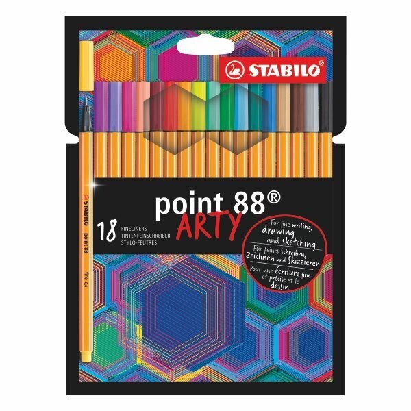 STABILO tindipliiats, point 88, ARTY, 18 värvi hind ja info | Kirjutusvahendid | kaup24.ee
