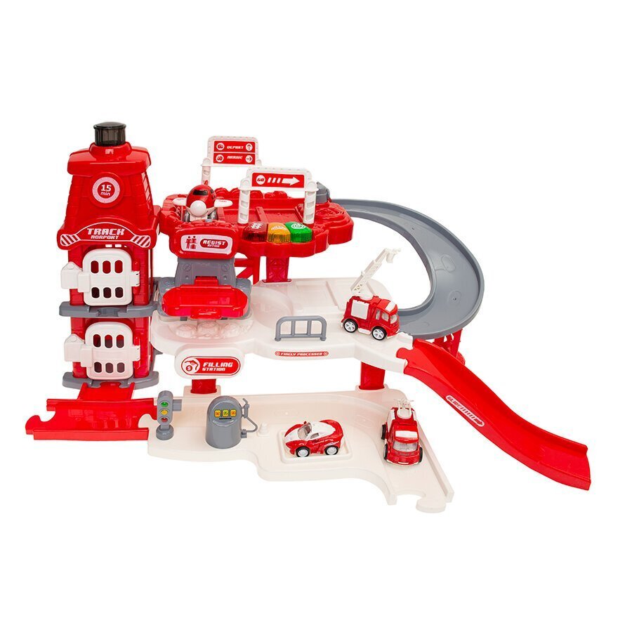 Kolmekorruseline tuletõrjerada tarvikutega Smiki, 6674256 цена и информация | Imikute mänguasjad | kaup24.ee