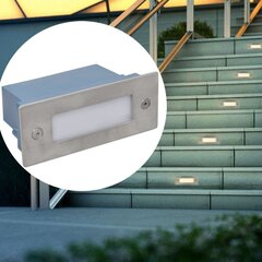 2 светодиодных светильника для ступеней лестниц 44 x 111 x 56 мм цена и информация | Уличное освещение | kaup24.ee