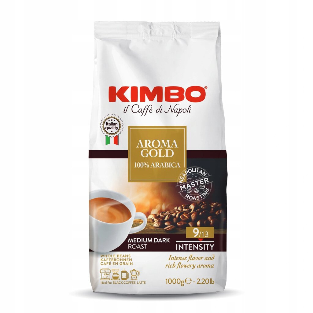 Kohvioad Kimbo Aroma Gold, 1 kg цена и информация | Kohv, kakao | kaup24.ee